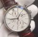 2017 Replica IWC Portofino Watch SS White Chronograph Brown Leather Band (1)_th.jpg
